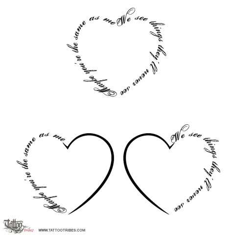 Heart song (Union, complicity) tattoo design thumbnail