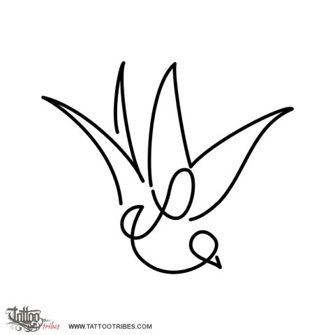 N+M+L swallow (Children) tattoo design thumbnail
