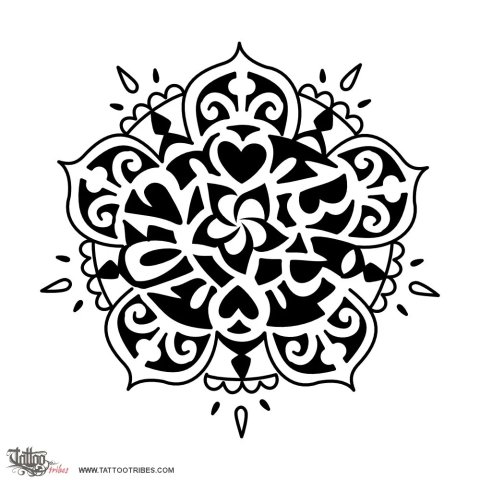 Mandala (10:12 & 13:45) tattoo design thumbnail
