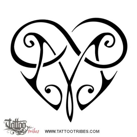 M+infinity heart (Eternal bond) tattoo design thumbnail