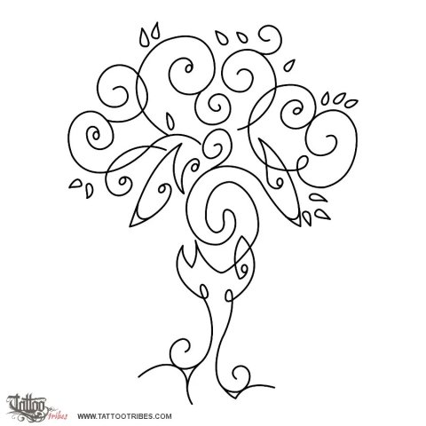 Tree turtle (Family) tattoo design thumbnail
