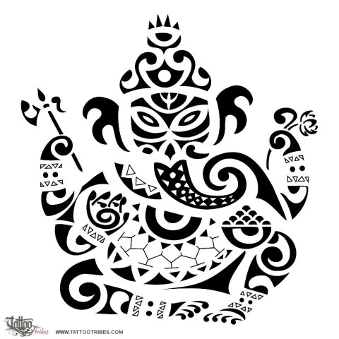 Ganesha (Prosperity, luck) tattoo design thumbnail