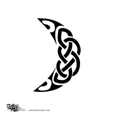 Star and moon (Femininity) tattoo design thumbnail