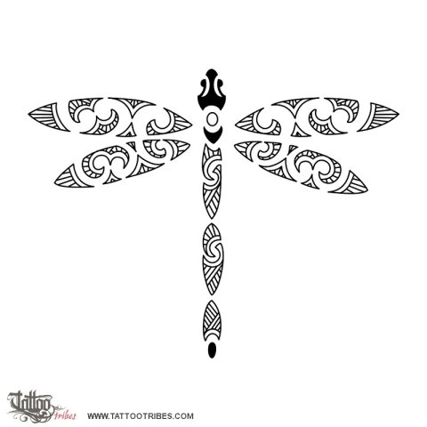 Dragonfly (Grace, creativity) tattoo design thumbnail
