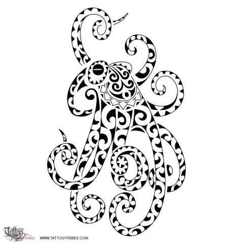 Wheke (Octopus) tattoo design thumbnail