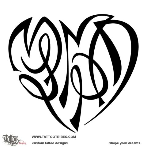 MLMPD heart (Union) tattoo design thumbnail