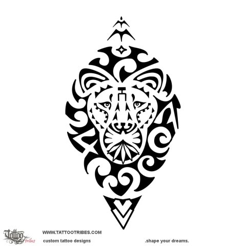 Lion head (Daughter) tattoo design thumbnail