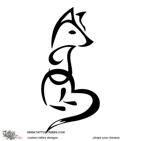 A+I+M fox (Union) tattoo design thumbnail
