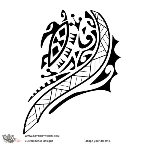 Maoa (Seashell) tattoo design thumbnail
