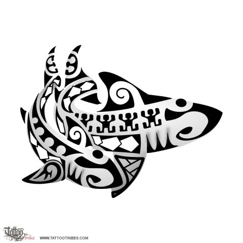 Two sharks (Couple) tattoo design thumbnail