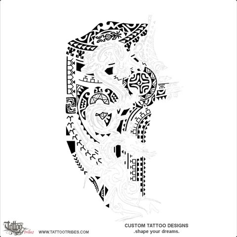 Waerea (Protective chant) tattoo design thumbnail
