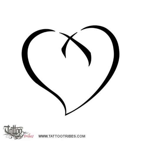 Cross your heart (Promise) tattoo design thumbnail