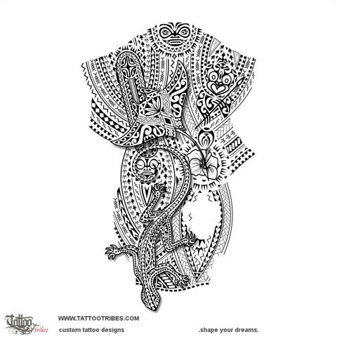 Agalelei (Good nature) tattoo design thumbnail