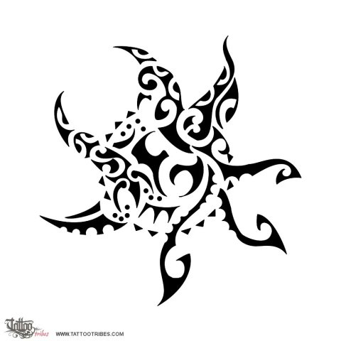 Sun (Phoenix & gecko) tattoo design thumbnail