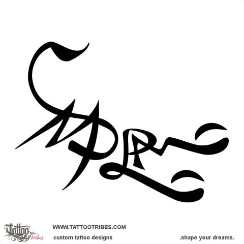 Scorpion (M+S+L+M) tattoo design thumbnail