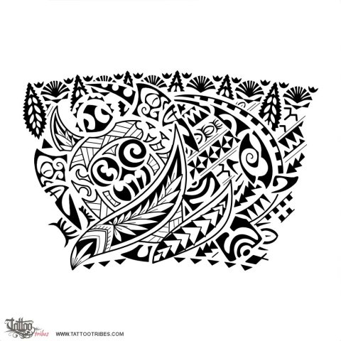 Putake (Roots, origins) tattoo design thumbnail