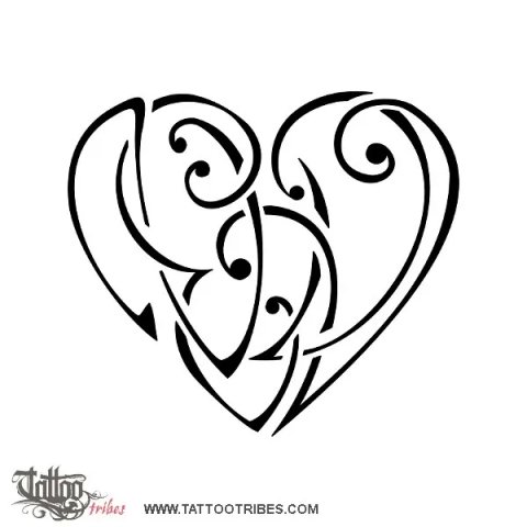 N+E+D+V heart (Union) tattoo design thumbnail