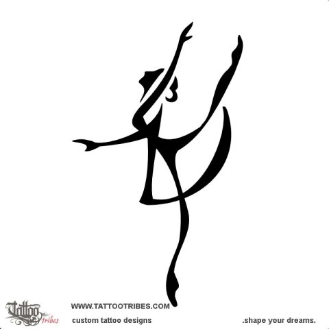 Ballerina (N+F) tattoo design thumbnail