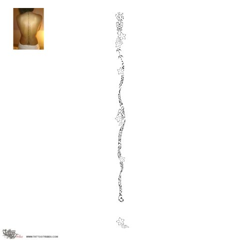 Iwi Tuaroa (Spinal column) tattoo design thumbnail