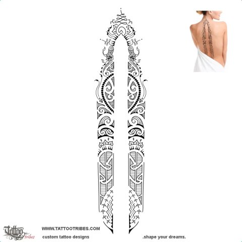 Blooming (Mehndi & Maori) tattoo design thumbnail