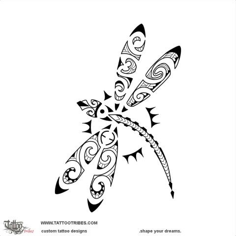 JMP dragonfly (Son) tattoo design thumbnail