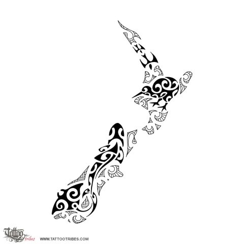 New Zealand (Nature) tattoo design thumbnail