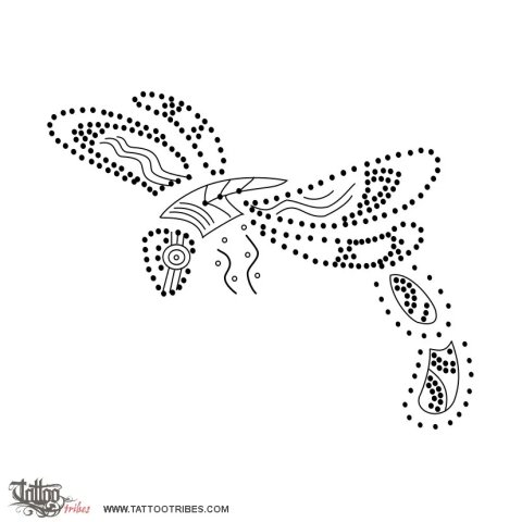 Dragonflies (Aboriginal) tattoo design thumbnail