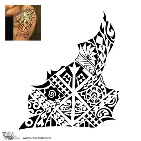Warrior (Extension) tattoo design thumbnail