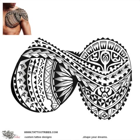 Fitu (Seven) tattoo design thumbnail
