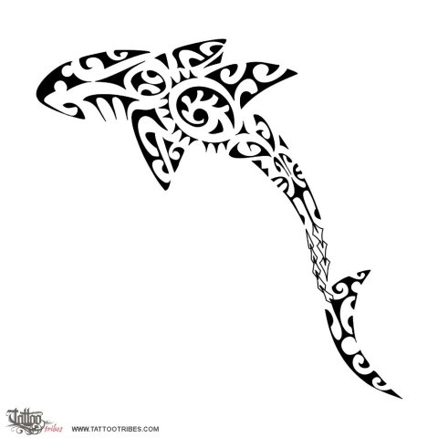 Mango (Shark) tattoo design thumbnail