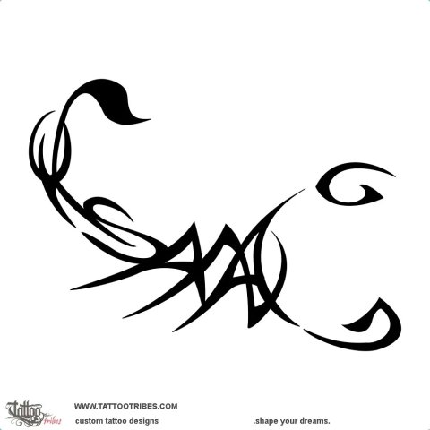 Scorpion (Oksana+G+D) tattoo design thumbnail