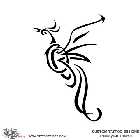 O+C+M phoenix (Together) tattoo design thumbnail