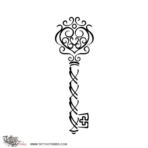 Skeleton key (Bond) tattoo design thumbnail