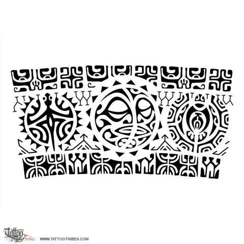 Rā marama (Sun moon) tattoo design thumbnail