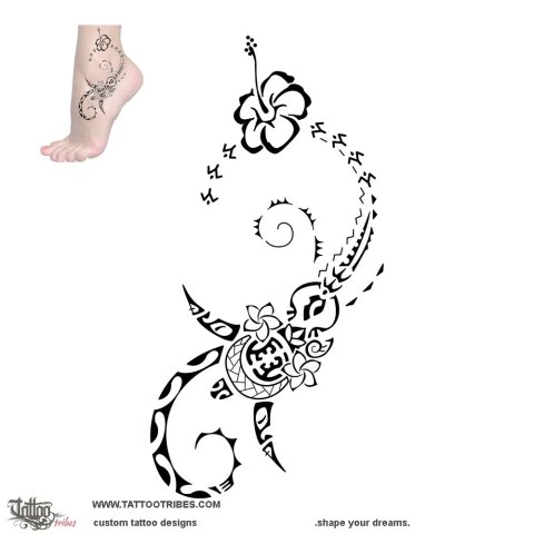 Ha'ati'apiti (Different winds) tattoo design thumbnail
