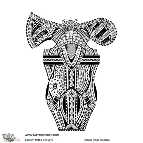 Fa'amamalu (To protect) tattoo design thumbnail