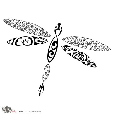 Dragonfly (Children, love) tattoo design thumbnail