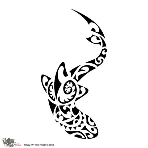 Shark (Protection, prosperity) tattoo design thumbnail