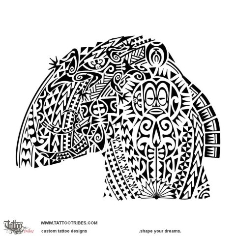 Vairau (Seasoned warrior) tattoo design thumbnail
