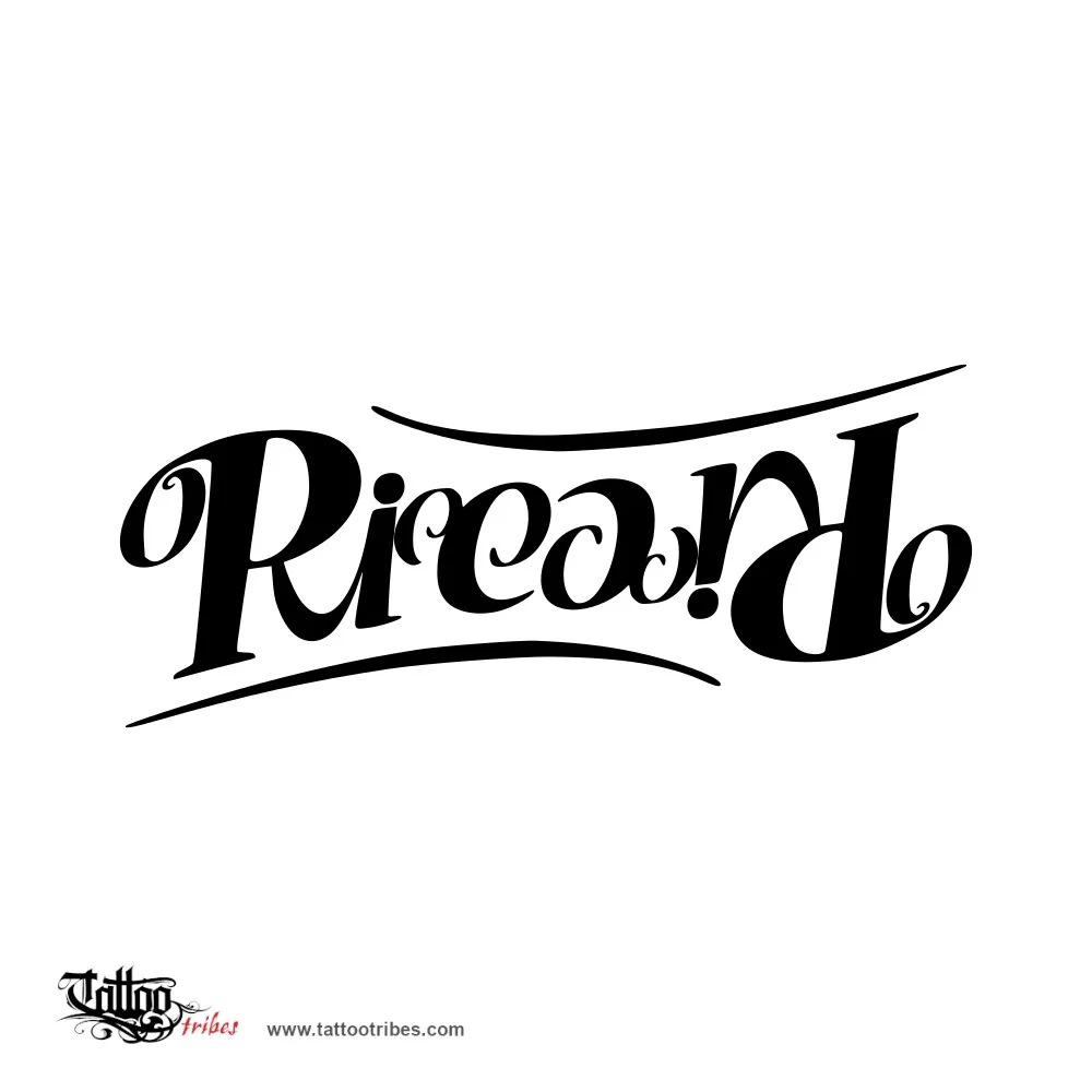 Riccardo (Ambigram) tattoo design thumbnail