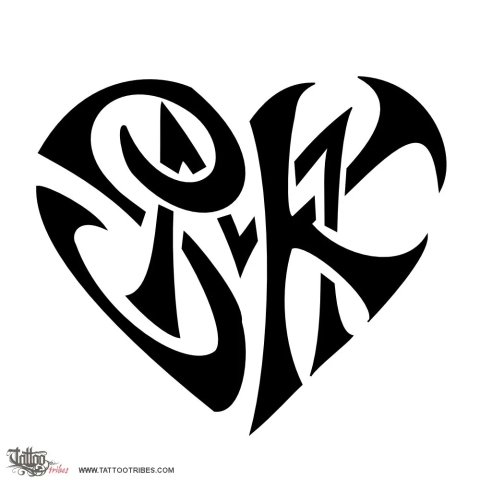 S+M+K heart (Union) tattoo design thumbnail