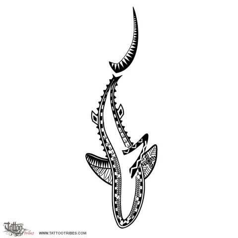 Malie (Shark) tattoo design thumbnail