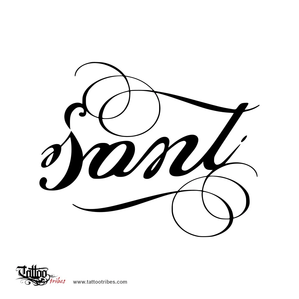 Santi/Peace (Ambigram) tattoo design thumbnail