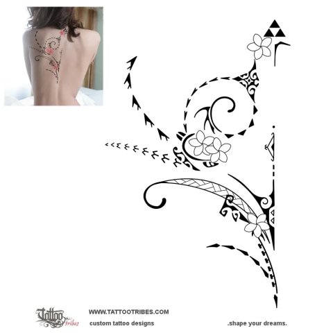 Mohala (Blossoming) tattoo design thumbnail