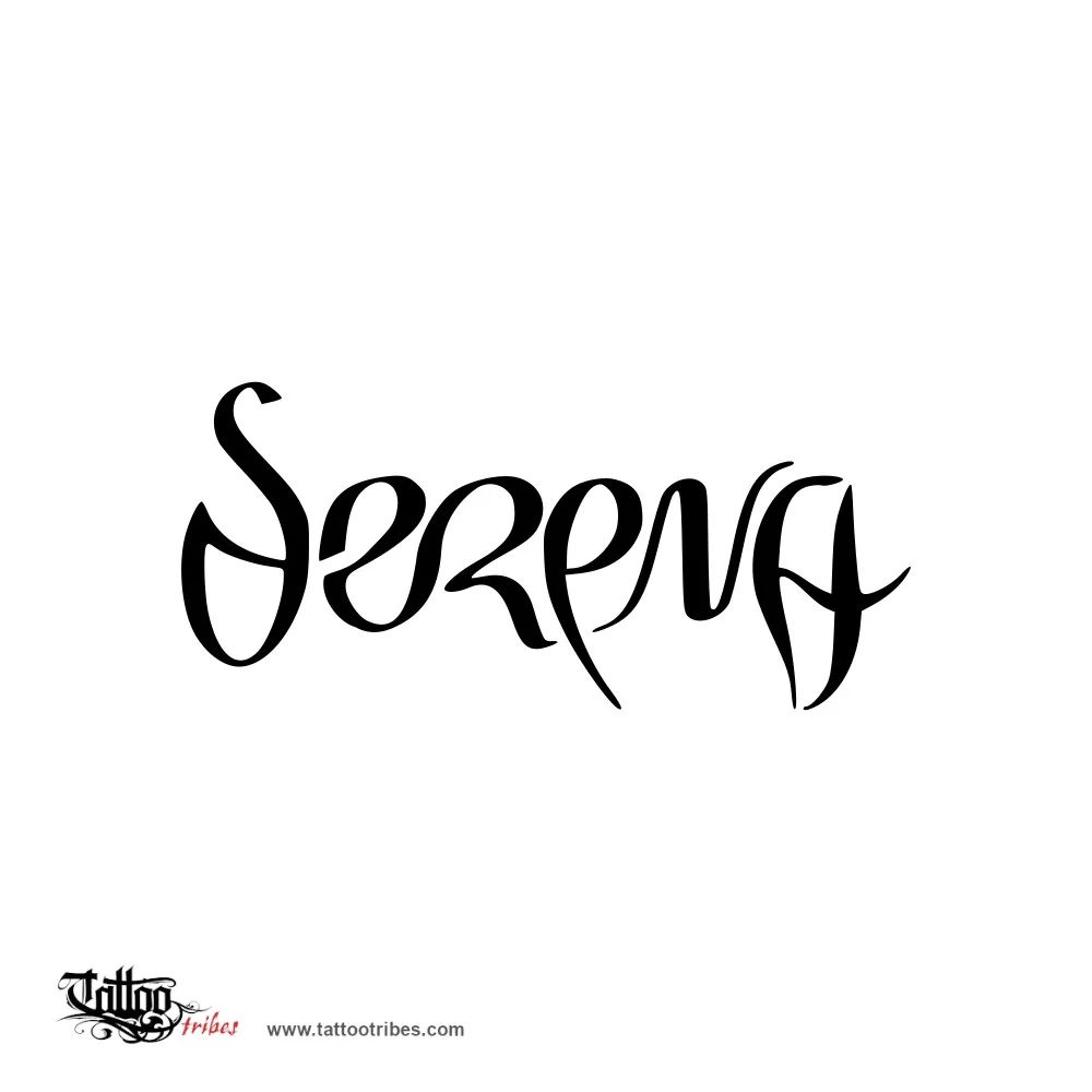 Serena/Andrea (Ambigram) tattoo design thumbnail