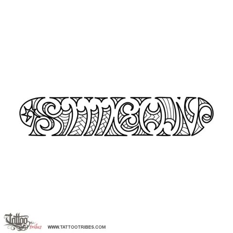 Simeon (Maorigram) tattoo design thumbnail