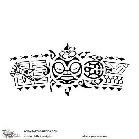 Aihau (Peace and tranquility) tattoo design thumbnail