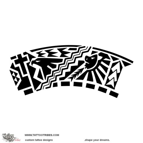 Eagle and lion (Integration) tattoo design thumbnail