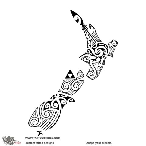 New Zealand (Voyage) tattoo design thumbnail