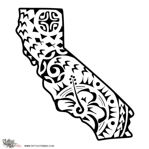 California (Voyage) tattoo design thumbnail